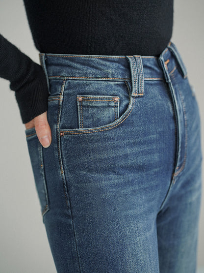 Mid-Waist Slight Stretch Bootcut Jeans