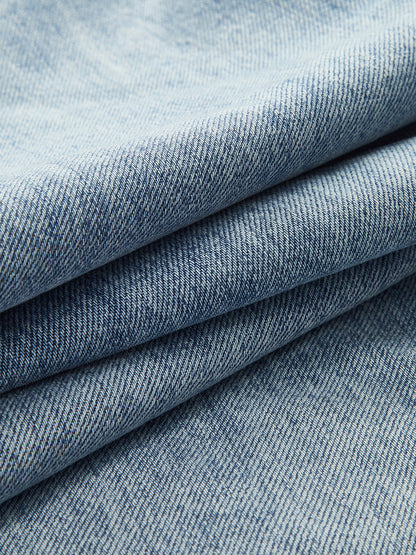 Mid Waist Asymmetric Wide Leg Jeans