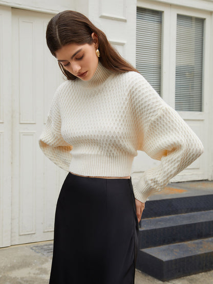 Mock Neck Tie Back Sweater