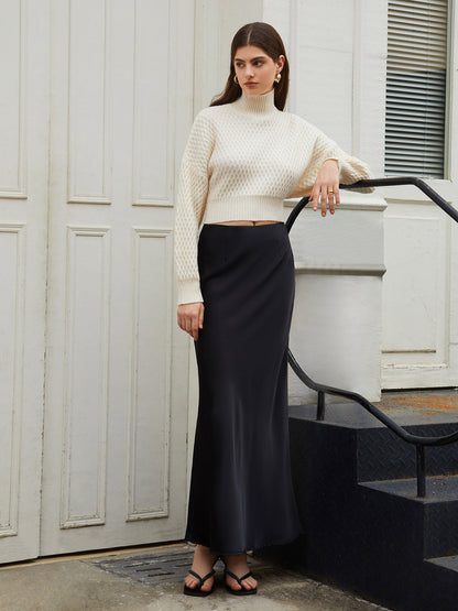 Mock Neck Tie Back Sweater