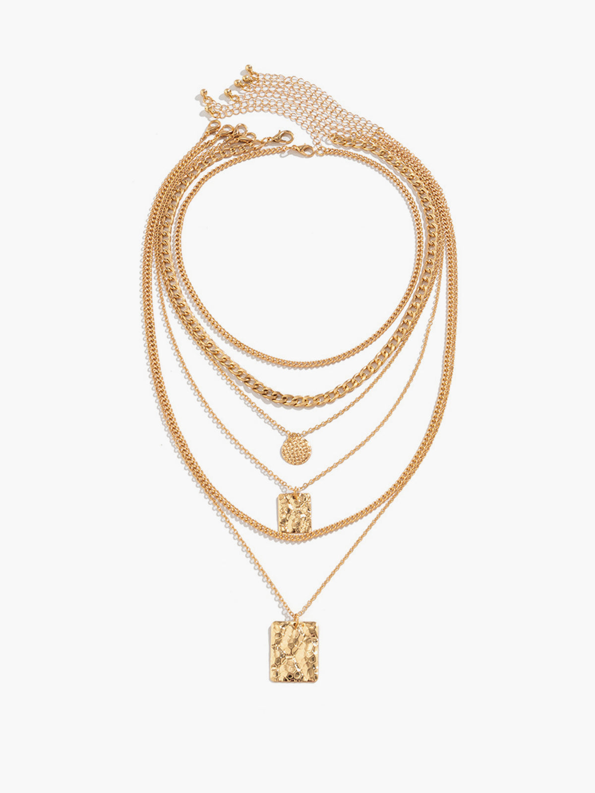 Multi Strand Adjustable Gold Necklace
