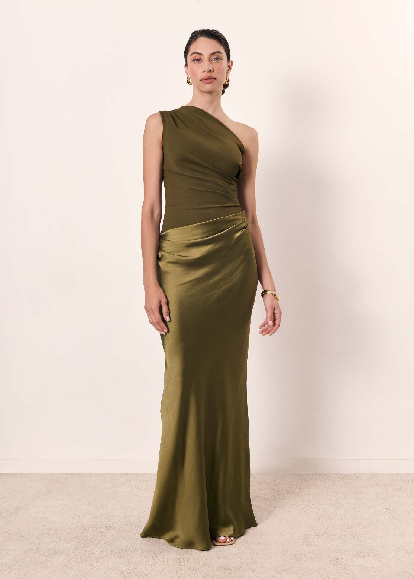 One-Shoulder Asymmetrical Evening Dress
