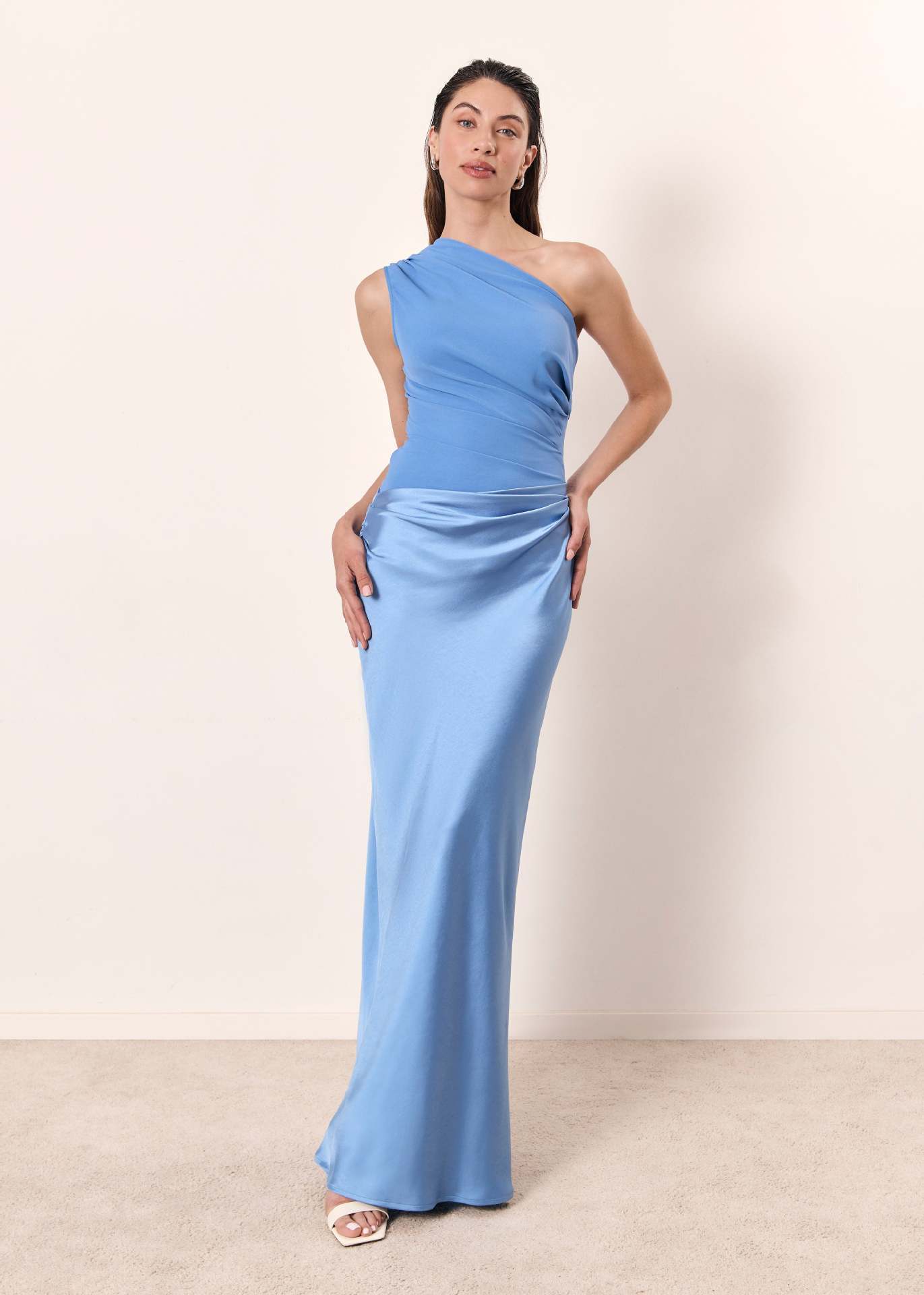 One-Shoulder Asymmetrical Evening Dress