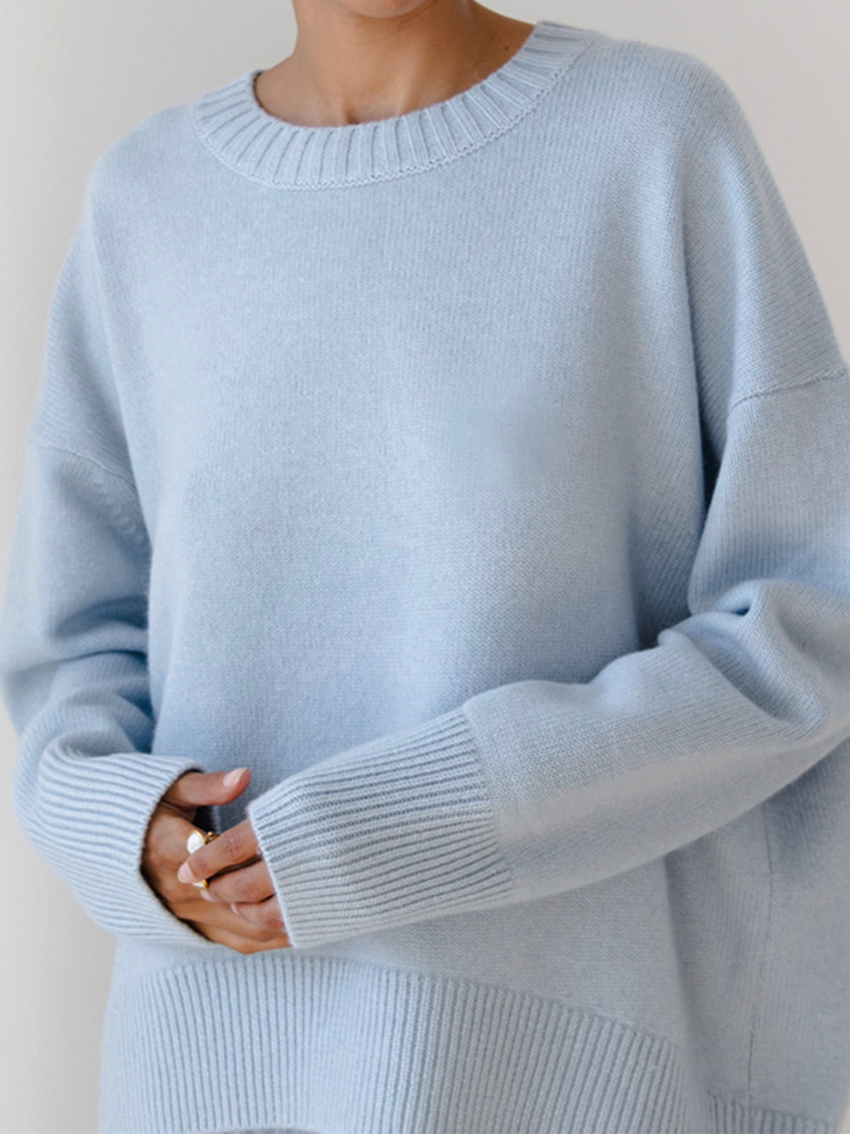 Oversized Knit Pullover Sweater