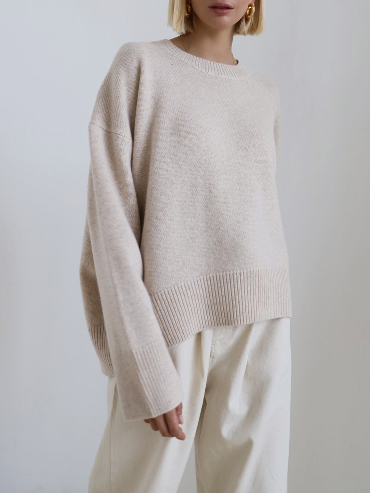Oversized Knit Pullover Sweater