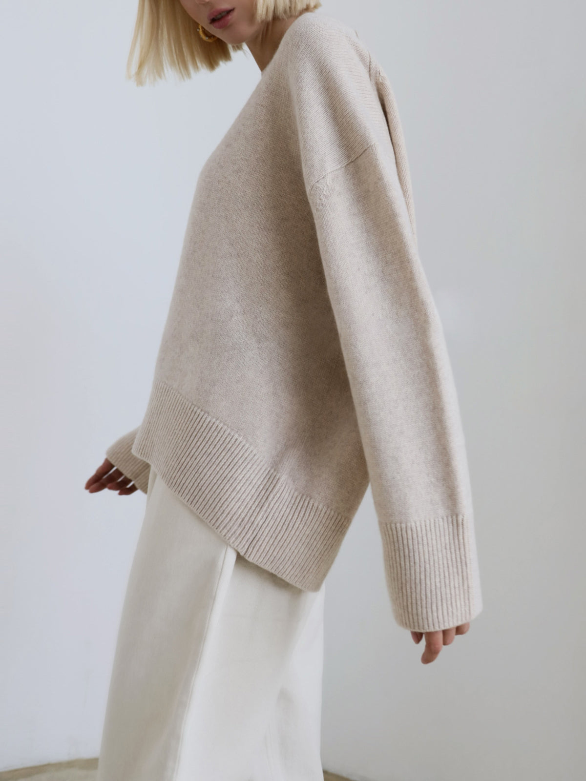 Oversized Knit Pullover Sweater