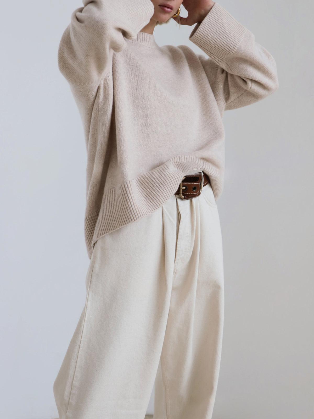Oversized Knit Pullover Sweater