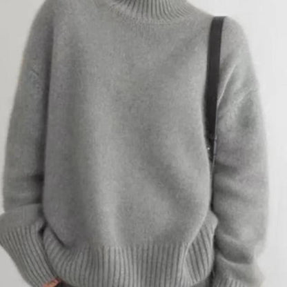 Oversized Turtleneck Knit Sweater