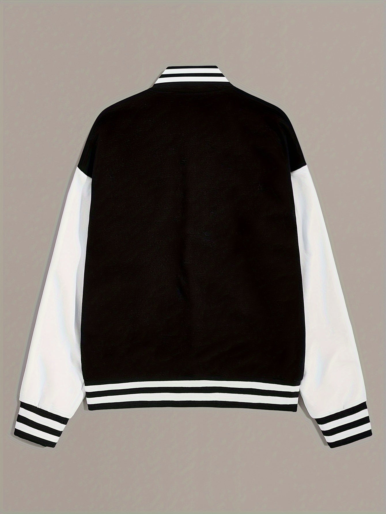 Oversized Two-Tone Varsity Bomber Jacket