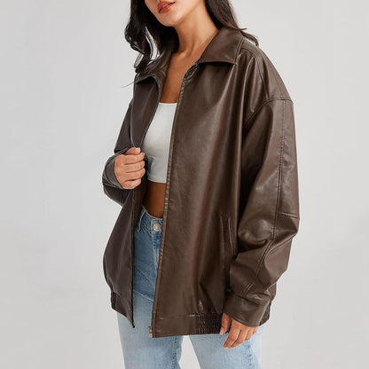 Oversized Zip-Up Casual Jacket
