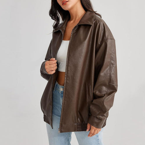 Oversized Zip-Up Casual Jacket