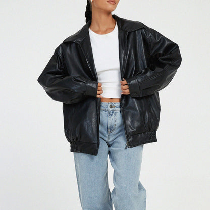 Oversized Zip-Up Casual Jacket