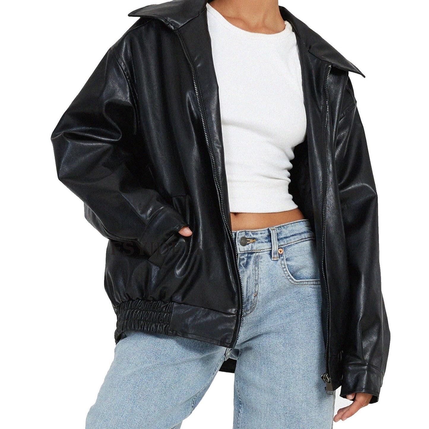 Oversized Zip-Up Casual Jacket