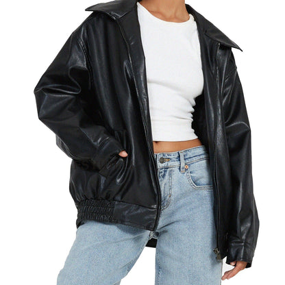 Oversized Zip-Up Casual Jacket