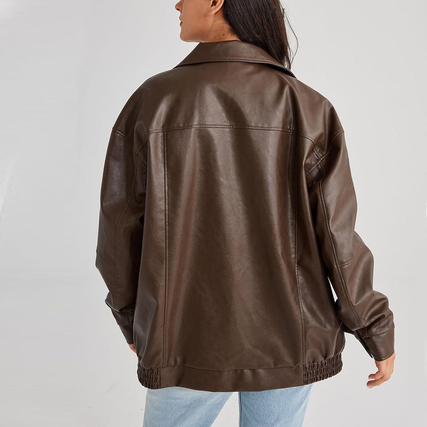 Oversized Zip-Up Casual Jacket