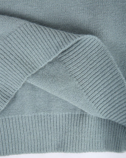 Patterned Crewneck Knit Sweater