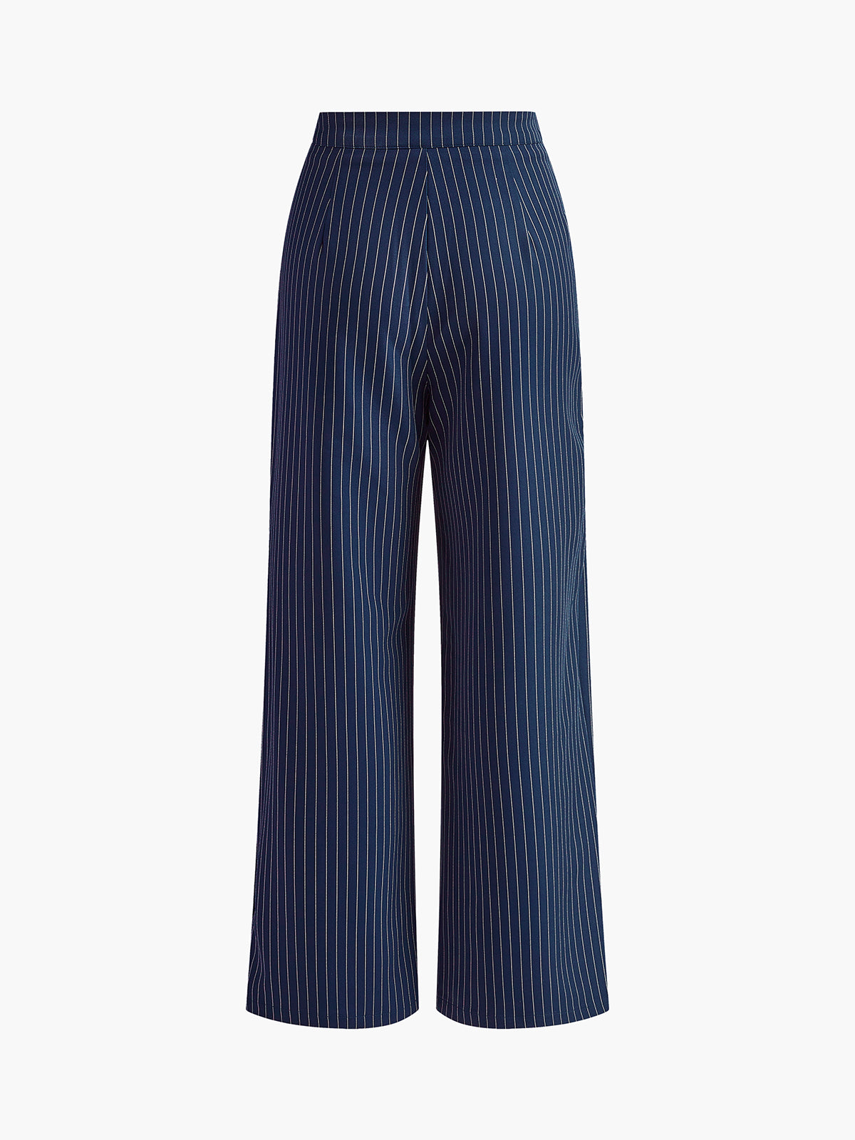 Pinstripe Pleated Wide Leg Pants