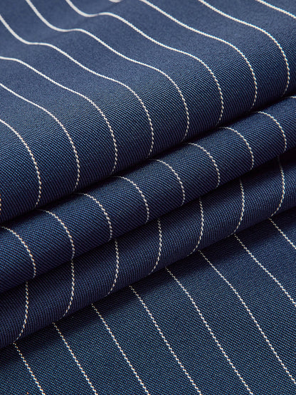 Pinstripe Pleated Wide Leg Pants