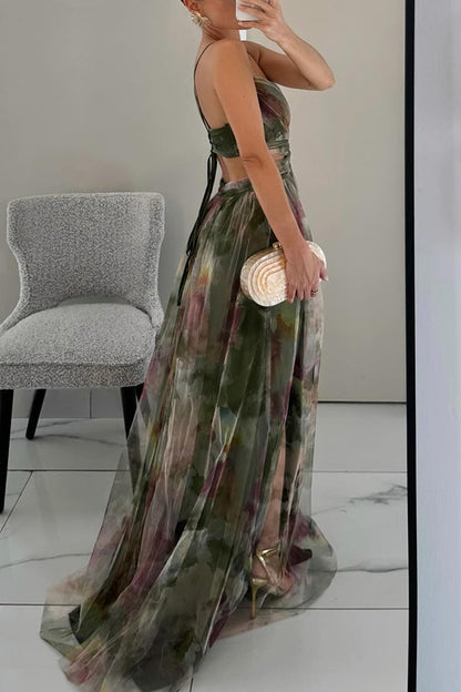 Pleated Lightweight Maxi Dress