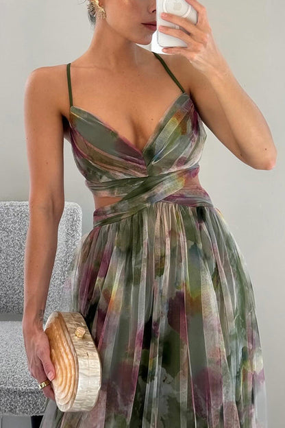 Pleated Lightweight Maxi Dress
