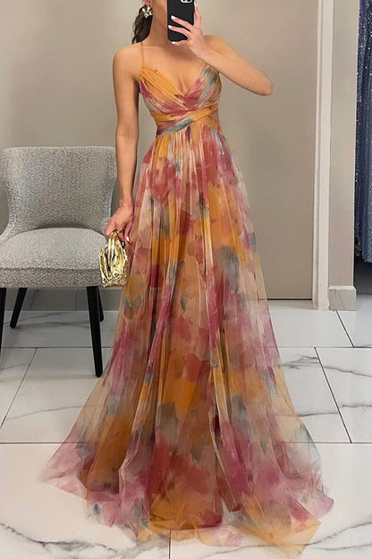 Pleated Lightweight Maxi Dress