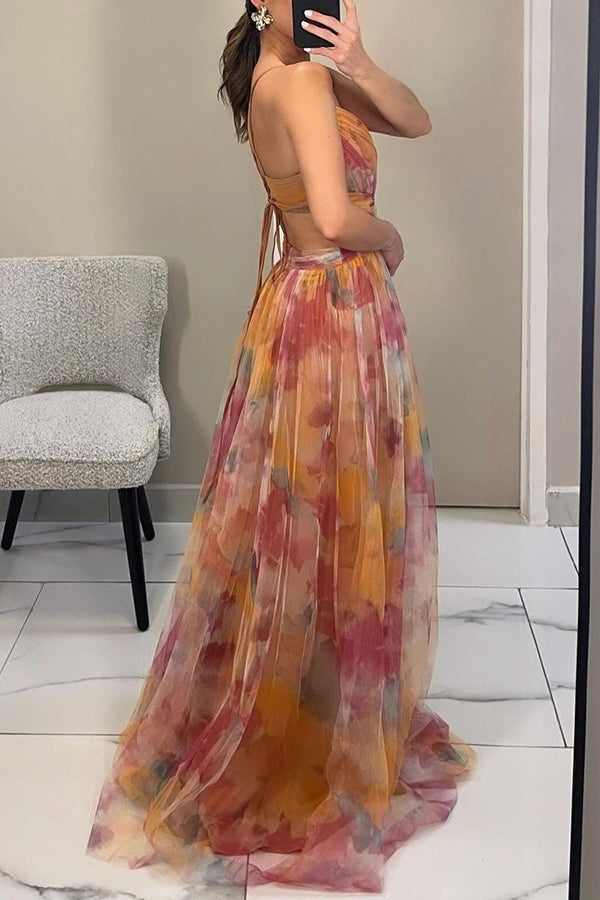 Pleated Lightweight Maxi Dress