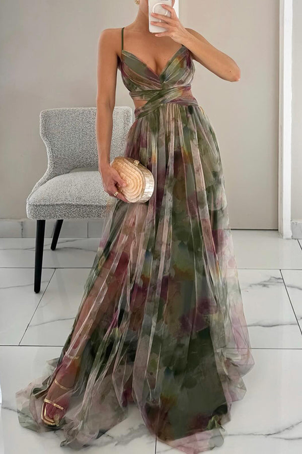 Pleated Lightweight Maxi Dress
