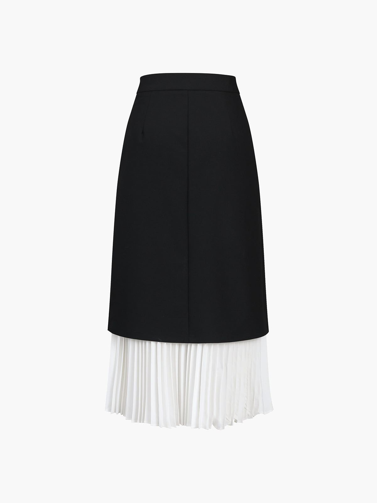 Pleated Two Tone Midi Skirt