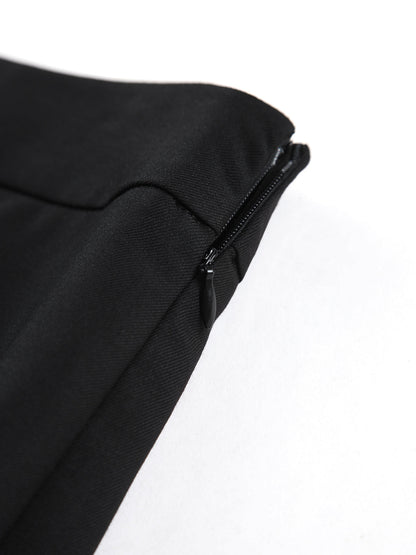 Pleated Two Tone Midi Skirt