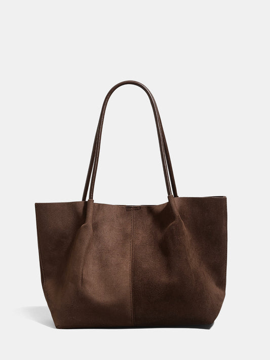 Faux Suede Tote Bag
