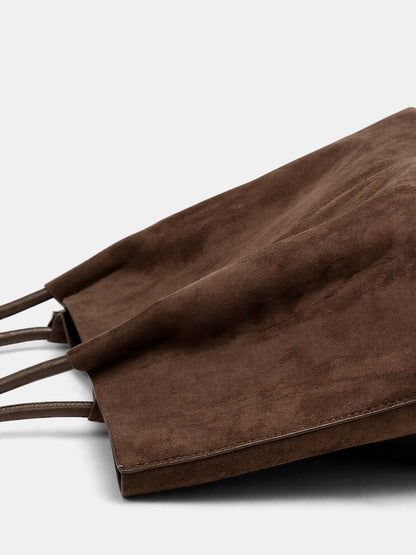 Faux Suede Tote Bag