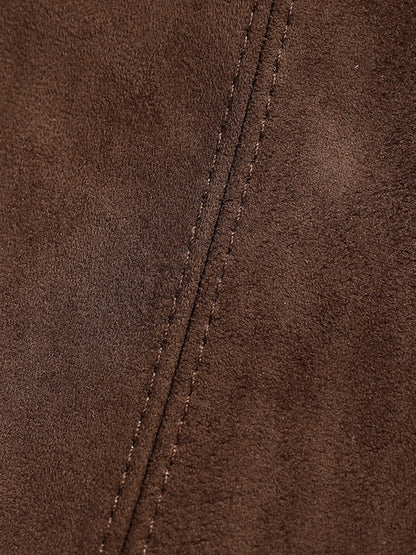 Faux Suede Tote Bag