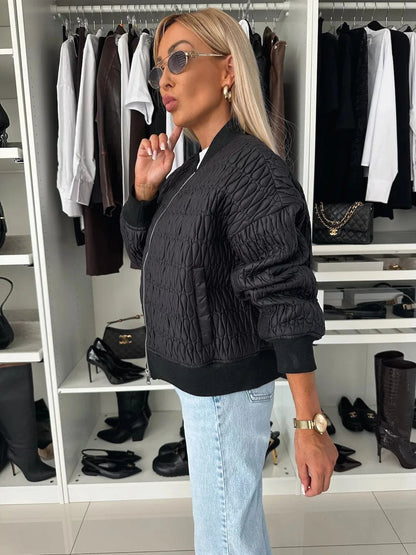 Quilted Medium Weight Zip Jacket