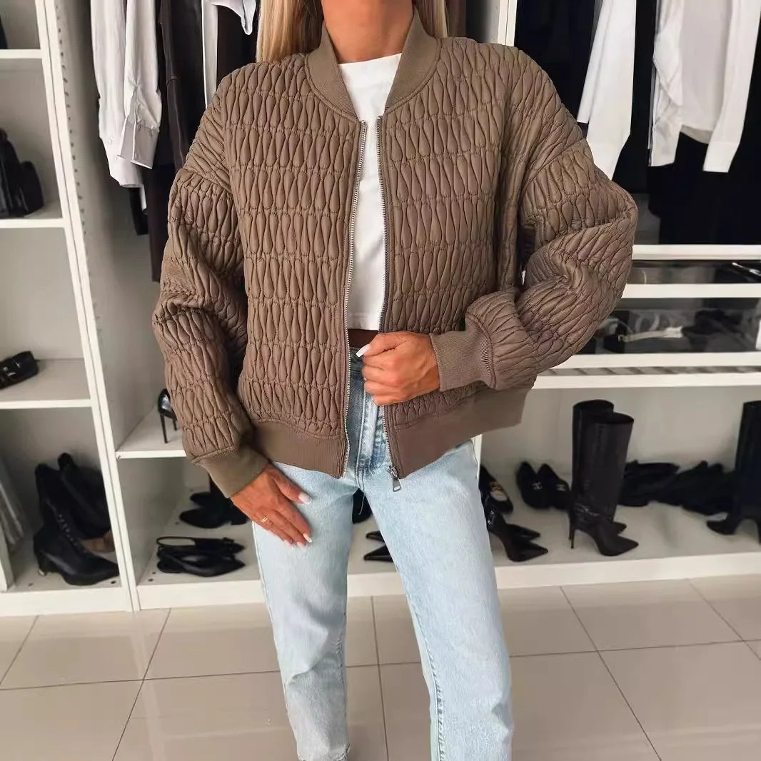 Quilted Medium Weight Zip Jacket