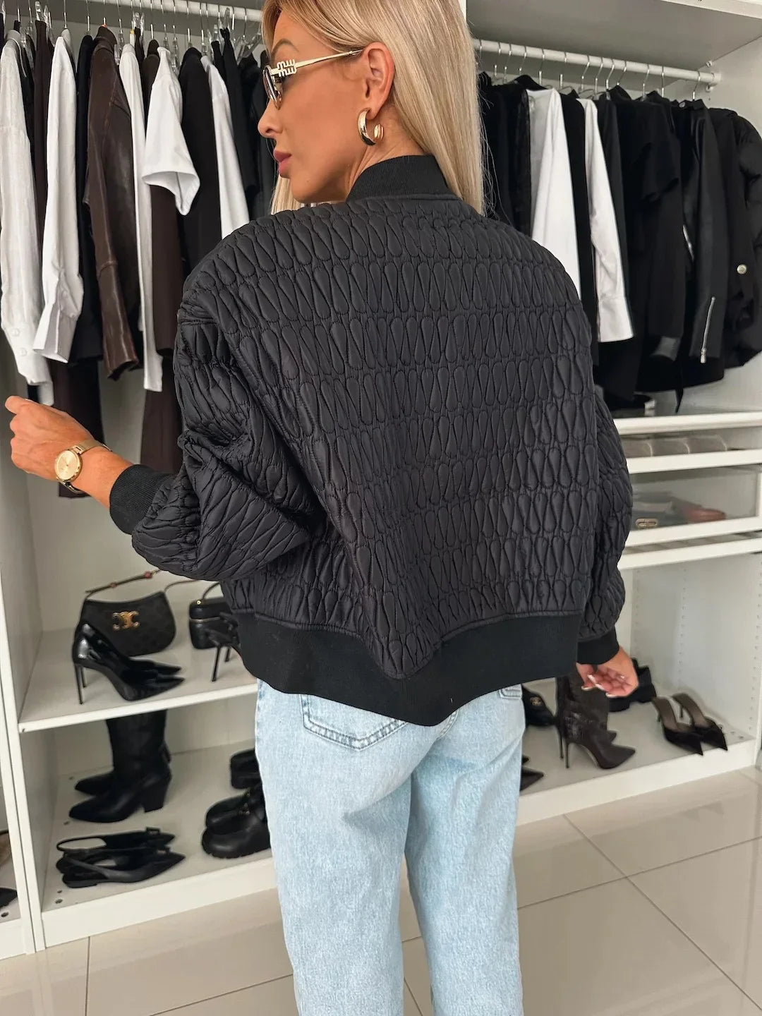 Quilted Medium Weight Zip Jacket