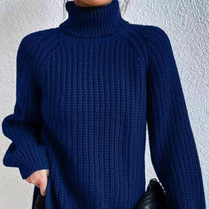 Ribbed Knit Turtleneck Sweater
