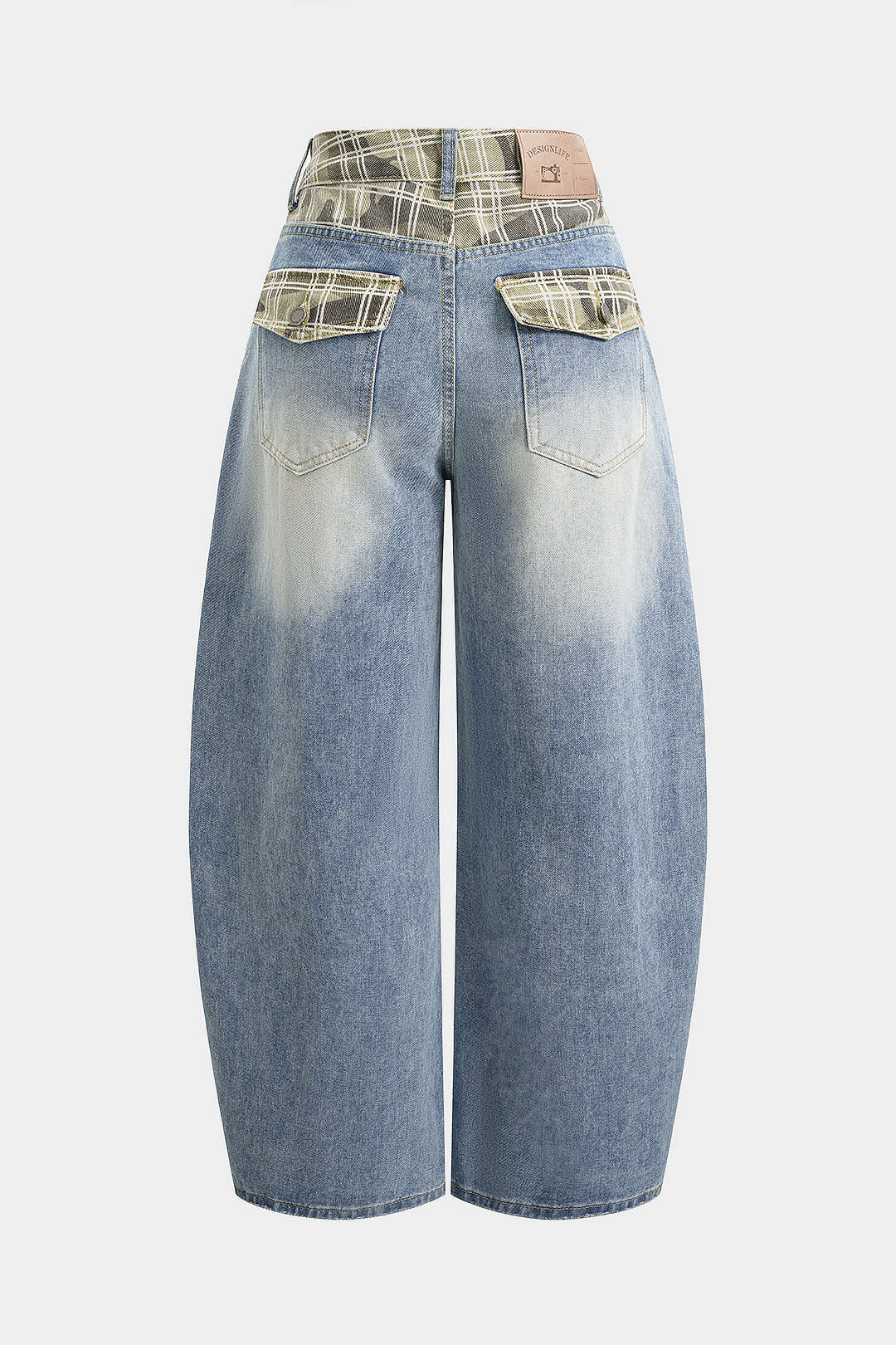 Ripped Wide Leg Denim Jeans