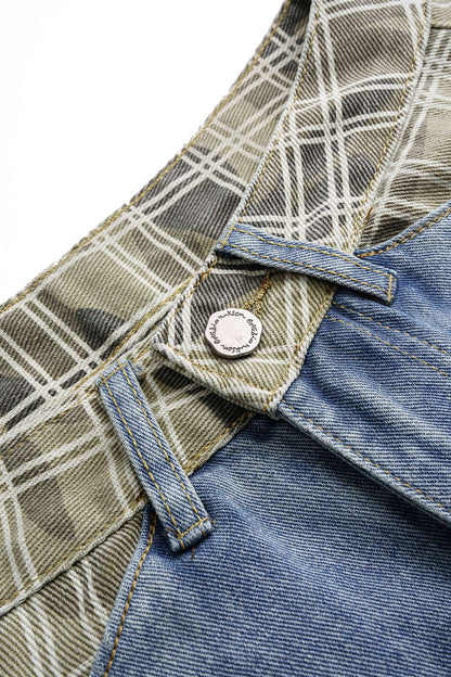 Ripped Wide Leg Denim Jeans