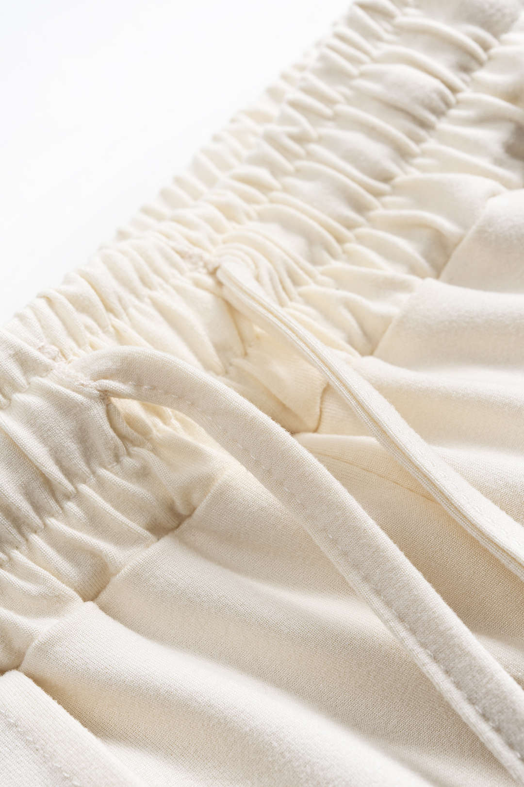 Ruched Long Sleeve Top And High Waist Trousers Set