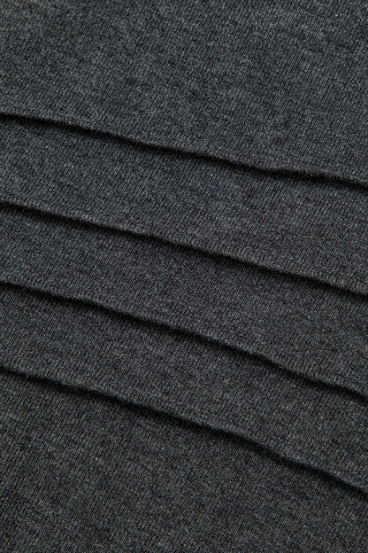 Ruched Mock Neck Maxi Dress