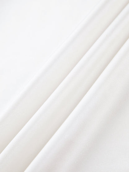 Satin Lace Trim Two Piece Skirt Set