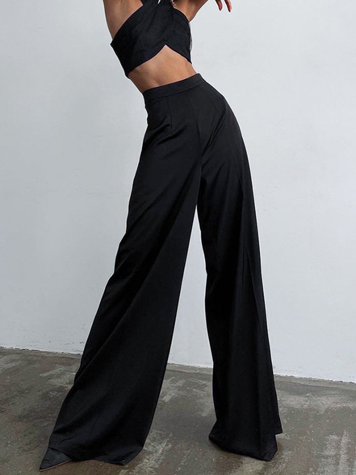 Satin Wide Leg Dress Pants