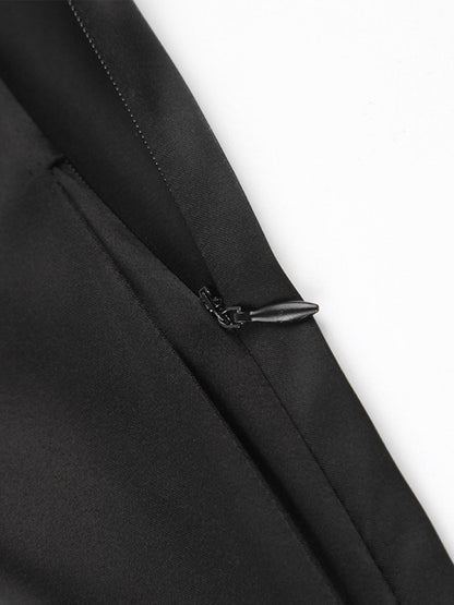 Satin Wide Leg Dress Pants