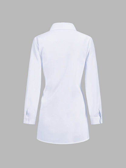 Semi-Sheer Woven Button Down Shirt