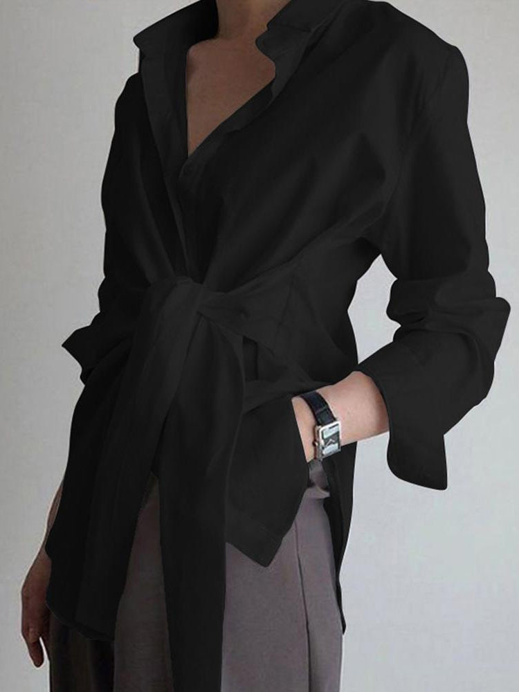 Semi-Sheer Woven Button Down Shirt
