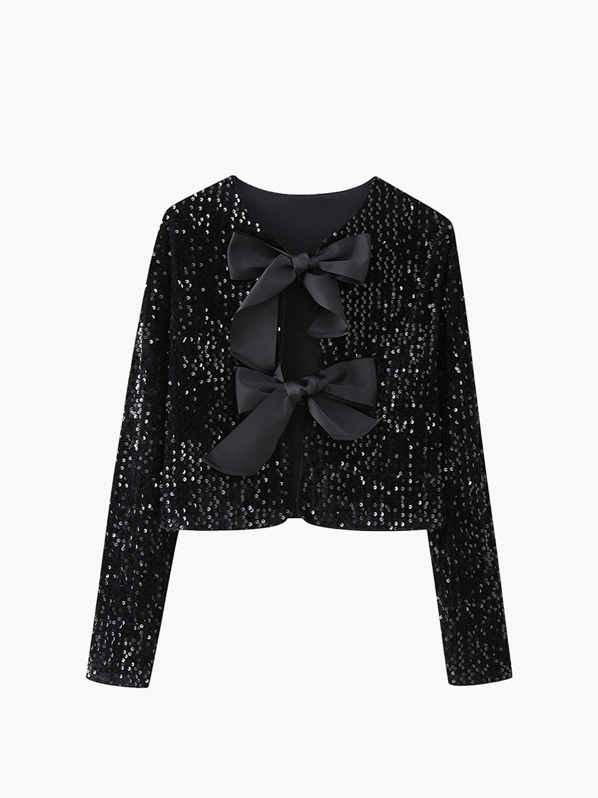 Sequined Velvet Bowknot Jacket