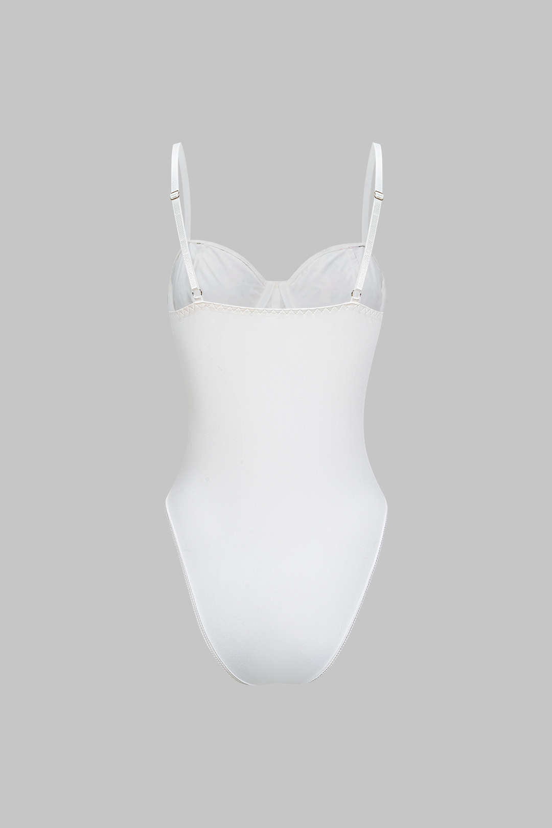 Sheer Floral Print Underwire Bodysuit