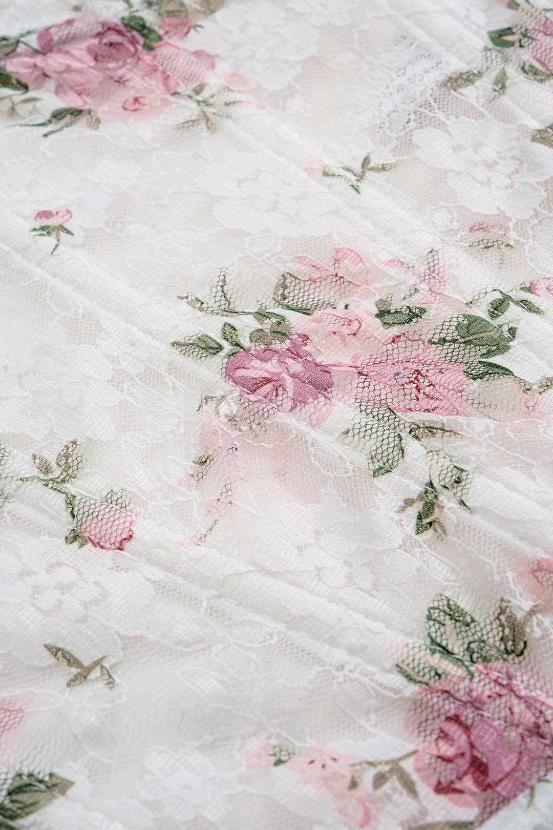 Sheer Floral Print Underwire Bodysuit