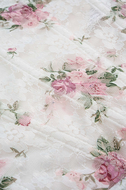 Sheer Floral Print Underwire Bodysuit