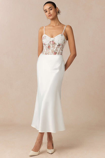 Sheer Floral Print Underwire Bodysuit